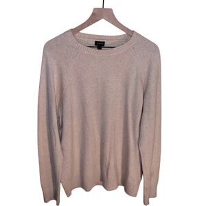 J. CREW crewneck wool blend pink sweater L